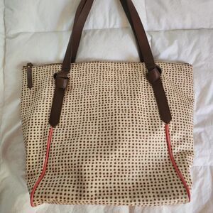 Fossil Y2K shopper tote polka dot purse